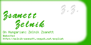 zsanett zelnik business card